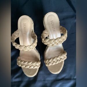 Schutz Women's Tan Braided Sandals